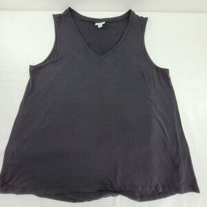 LulaRoe Tunic Tank Top Women's XL Black V Neck Long Length